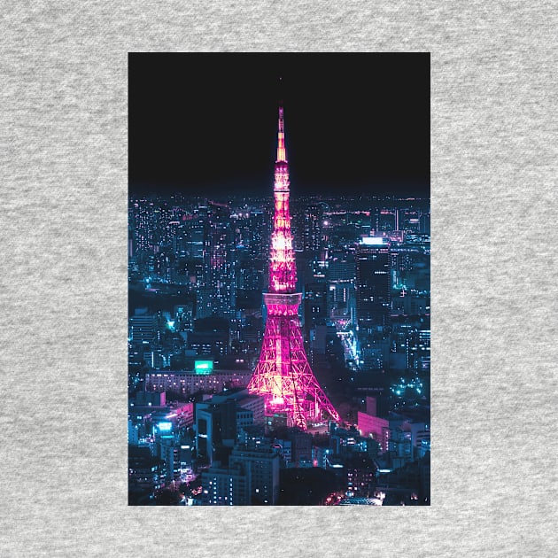 Tokyo Tower at night Vertical by TokyoLuv